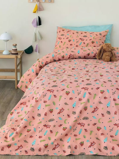 Palamaiki Sheet Set Semi-double with Elastic Band Cotton Multicolor 110x200cm 3pcs