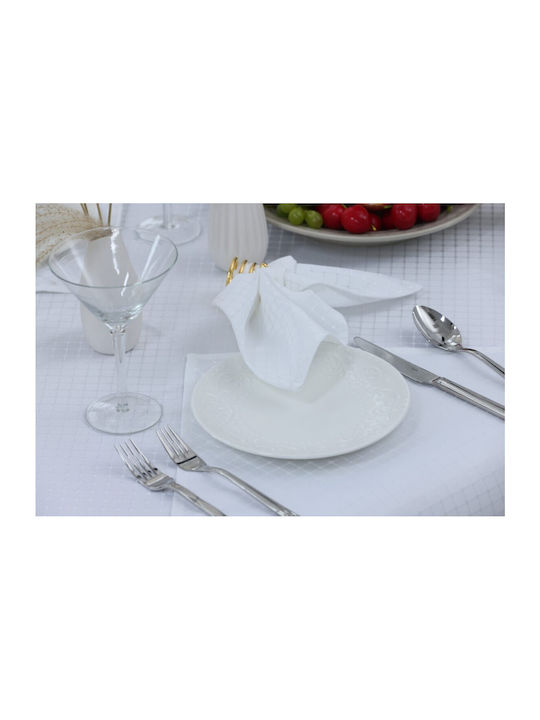 Liolios Home Τραπεζομάντηλο Σετ Ivory 160x220εκ.