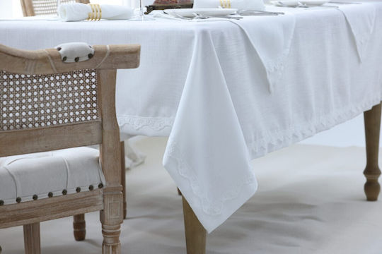 Liolios Home Τραπεζομάντηλο Σετ Ivory 160x220εκ.