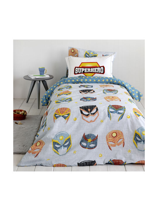 Nima Σετ Σεντόνια Μονά Βαμβακερά Superheroes Multi 170x255cm 2τμχ