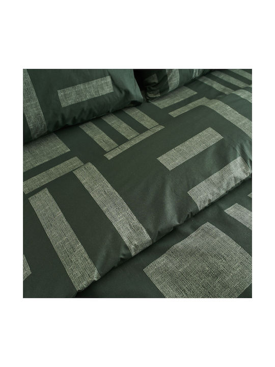 Charalambidis Textiles Sheet Single from Cotton & Polyester Green 160x260cm