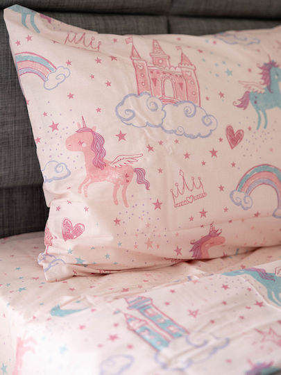 Sunshine Sheet Set Single Cotton Feelings 36 Pink 165x270cm 3pcs