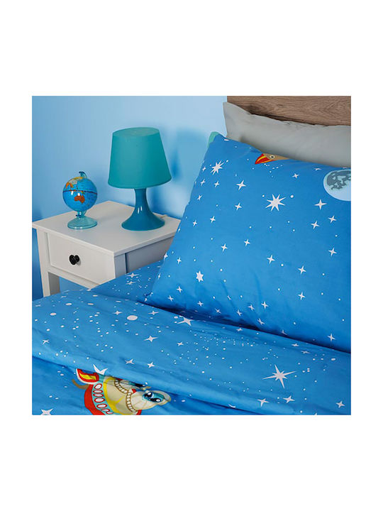 Sunshine Sheet Set Single with Elastic Band Cotton Feelings 26 Light Blue 105x205cm 3pcs