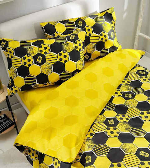 Vesta Home Set Cearceafuri Single Din Bumbac Aris Galbene 170x260cm