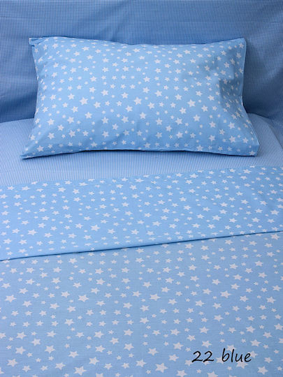Sunshine Sheet Set Single Cotton Feelings 22 Blue 165x270cm 3pcs