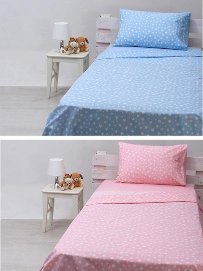 Sunshine Sheet Set Single Cotton Feelings 22 Blue 165x270cm 3pcs