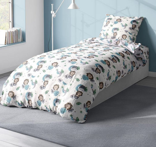 Dimcol Bettwäsche-Set Einzel Baumwolle Lion Green 160x240cm 2Stück