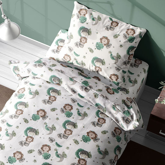Dimcol Bettwäsche-Set Einzel Baumwolle Lion Green 160x240cm 2Stück