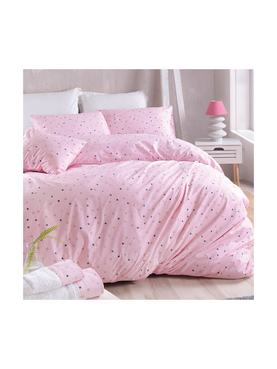 Rythmos Seturi de cearșafuri Super dublu Bumbac Blaze Symbol Roz 230x270cm 4buc