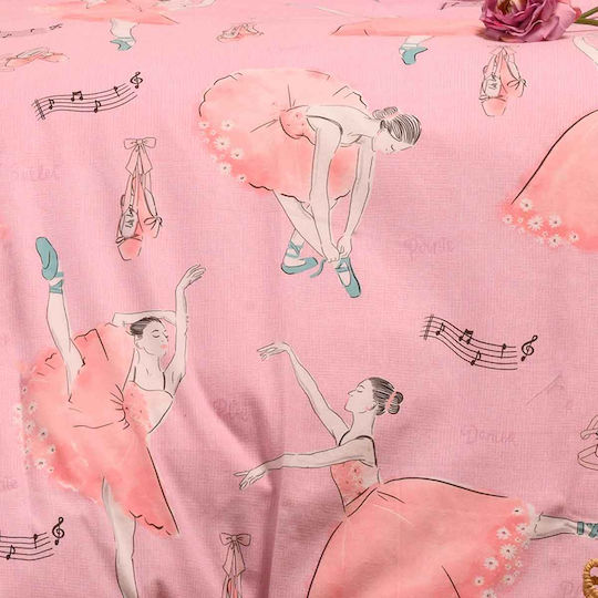 Melinen Single Ballet Pink Kids Sheets 170x260cm