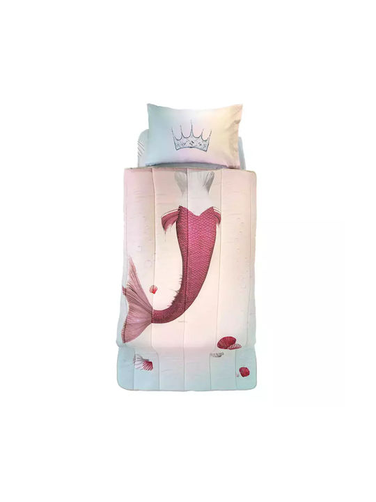 Saint Clair Seturi de cearșafuri Single Bumbac Mermaid Roz 170x250cm 2buc