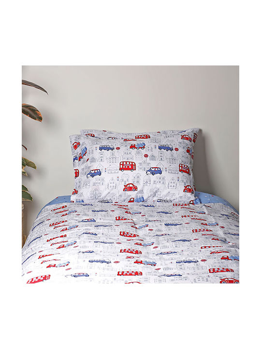 Sunshine Sheet Set Single with Elastic Band Cotton Cotton Feelings 42 White 105x205cm 3pcs