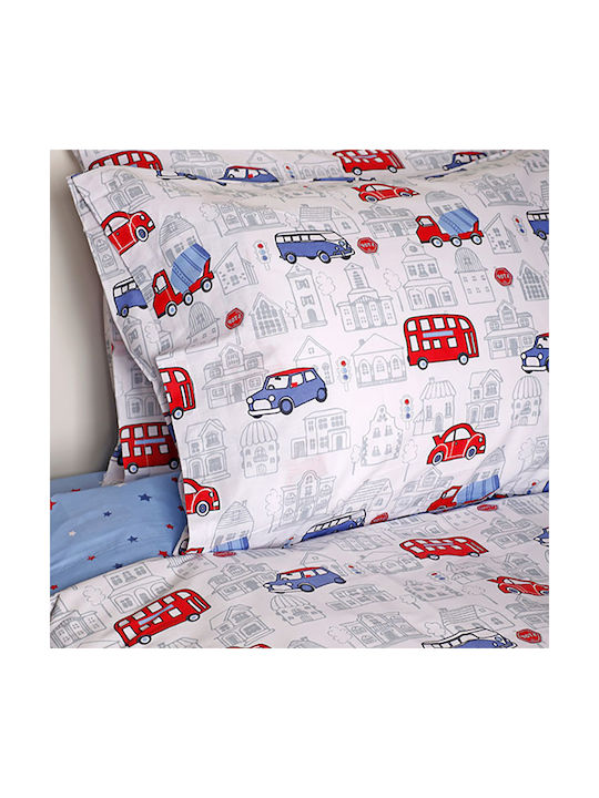 Sunshine Sheet Set Single with Elastic Band Cotton Cotton Feelings 42 White 105x205cm 3pcs