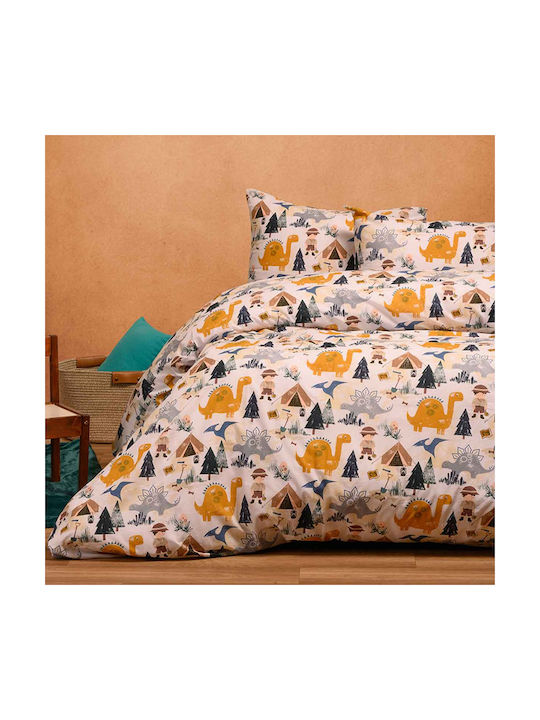 Melinen Sheet Set Single Cotton Blue 170x270cm 3pcs