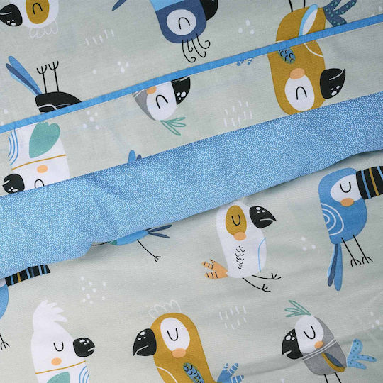 Das Home Bettwäsche-Set Einzel Baumwolle 4914 Blue, Grey, Mint 170x240cm 3Stück
