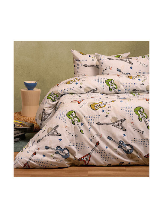 Melinen Σετ Σεντόνια Μονά Βαμβακερά Εκρού 170x260cm 3τμχ