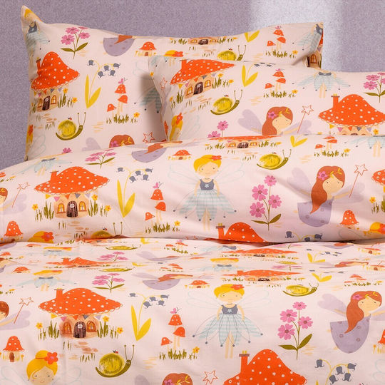 Melinen Σετ Σεντόνια Μονά Βαμβακερά Magic Peach 170x270cm 3τμχ
