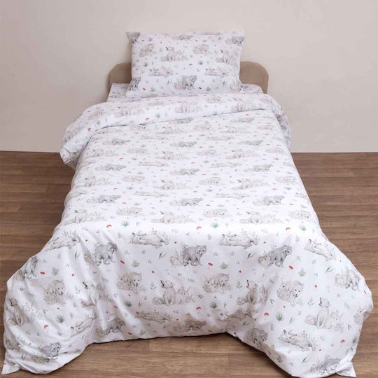 Viopros Kids Sheets Single White 160x275cm Viopros Kids Sheets Single White 160x275cm