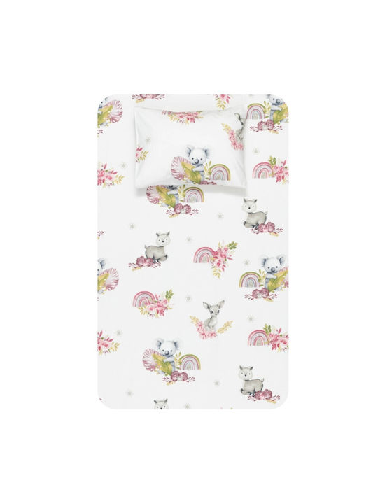 Borea Sheet Set Single Cotton Pink 160x240cm 2pcs