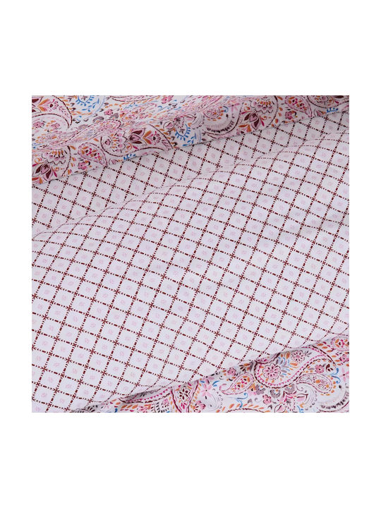 Das Home Σετ Σεντόνια Μονά Βαμβακερά Pink, Red 170x260cm 3τμχ