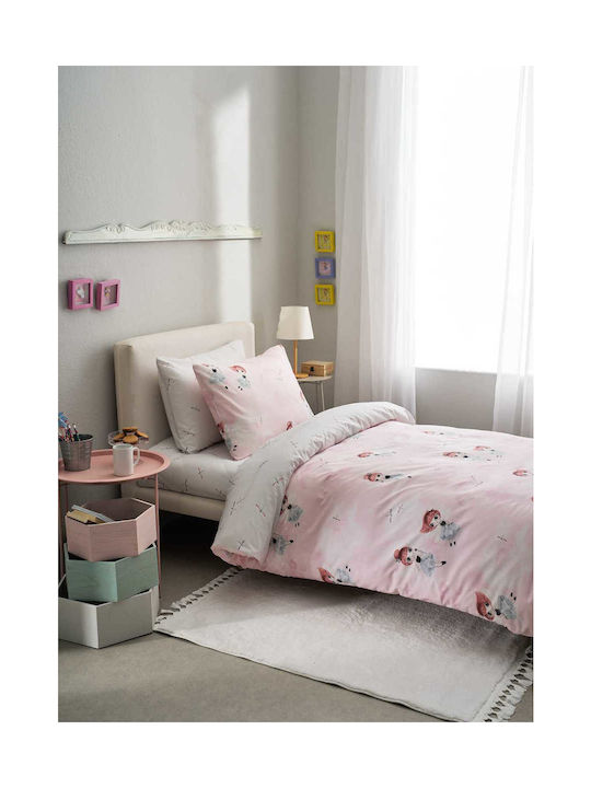 Vesta Home Kids Sheets Set Single Cotton Rozy Pink 170x260cm 3 Pieces