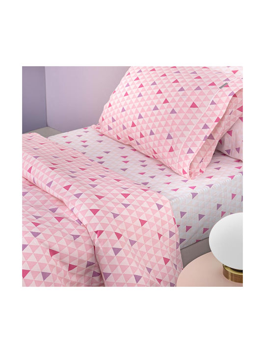 Guy Laroche Σετ Σεντόνια Μονά Βαμβακερά Two 2 Twenty Fuchsia 165x250cm 3τμχ