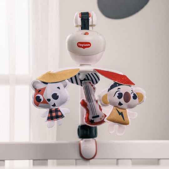 Tiny Love Mobile On--go 3-in-1 Musical Mobile Babies Electric 0+ Months Portable Baby Crib Mobile 3 Attachment Options 5 Melodies 30 Minutes Continuous Music Tiny Rockers