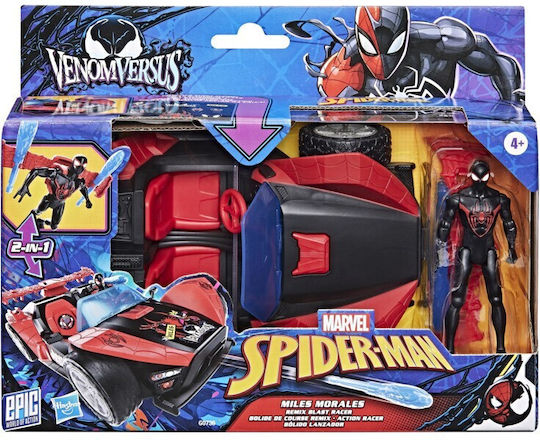 Hasbro Spider-Man Venomversus Epic World Of Action Car Miles Morales Remix Blast Racer 1:10 for Ages 4+