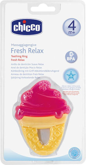 Chicco Inel Dentar cu Gel din Silicon pentru 4 Luni+ Bej