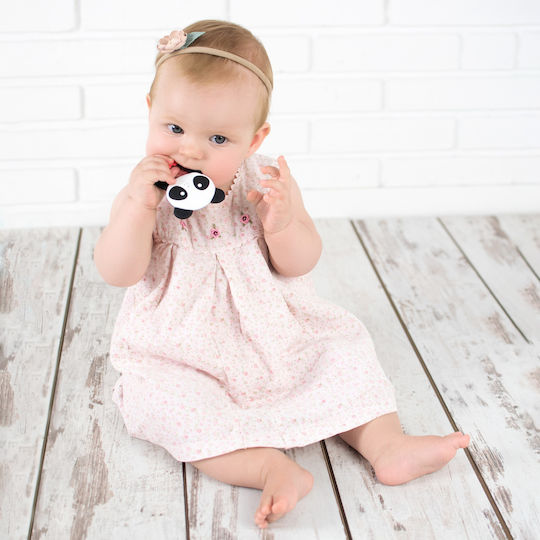 Akuku Panda Teething Rattle made of Silicone for 3 m+