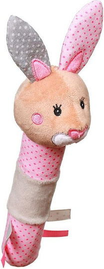 Babyono Julia The Bunny Μασητική Κουδουνίστρα Οδοντοφυΐας από Ύφασμα για 0 m+
