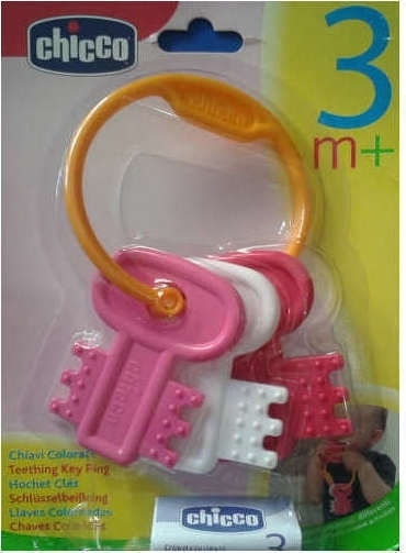 Chicco Chei Colorate Șobolan Dentare Din Plastic Pentru 3 Luni+