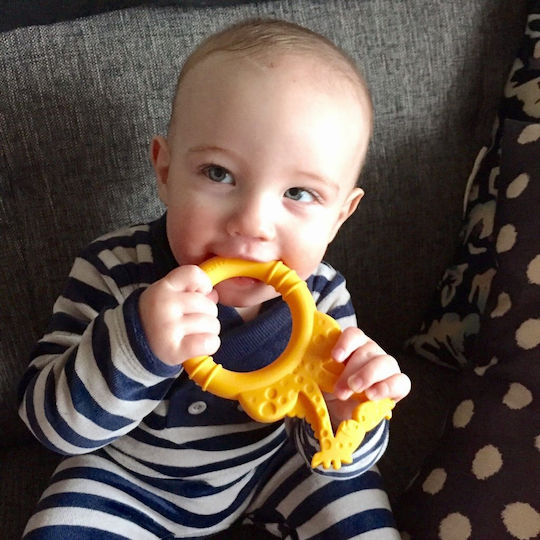 Marcus & Marcus Giraffe Teething Ring from Silicone for 0 Months+