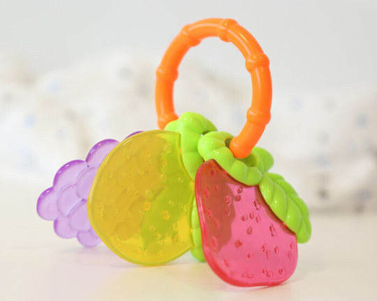 Kiokids Fruit Μασητική Κουδουνίστρα Οδοντοφυΐας από Πλαστικό για 3 m+