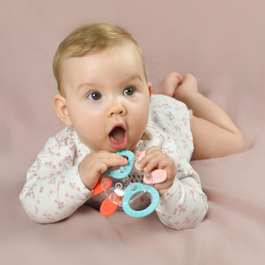 Akuku Owl Teething Rattle Teethers from Plastic for 3 m+