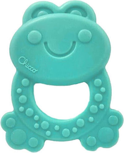 Chicco Frog Teething Ring made of Silicone for 3 m+ Sky blue frog
