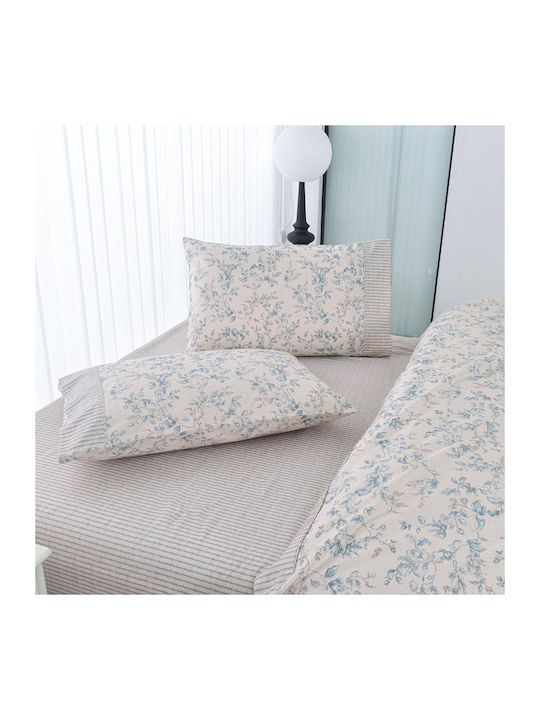 Liolios Home Σετ Σεντόνια Υπέρδιπλα 245x270εκ. Λευκό (4τμχ)