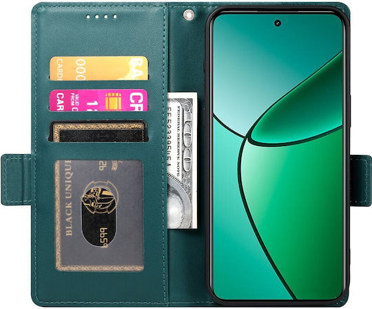 Mad Mask Wallet Piele / Piele artificială Verde (Realme 14 Pro+)