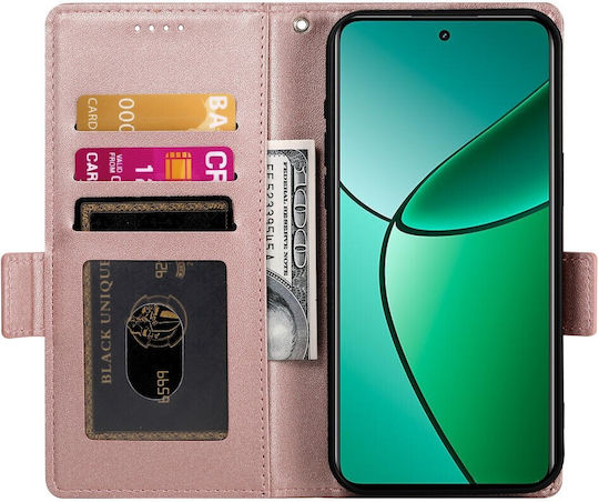 Mad Mask Wallet Leather / Synthetic Leather Rose Gold (Realme 14 Pro+)