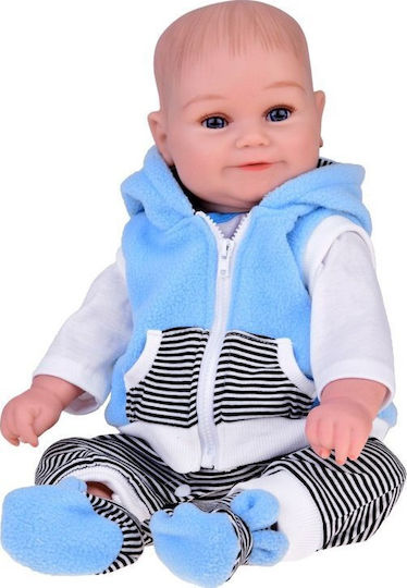 Realistic Doll Boy 50cm Adorable Baby Babbles Laughs Za5357