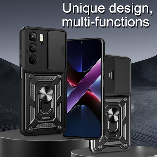 Mad Mask Camshield Back Cover Πλαστικό / Σιλικόνης Μαύρο (Realme 14x 5G)