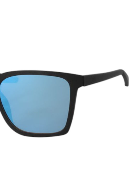 Paolo Moss Women's Sunglasses with Black Frame and Blue Lens 2013071082