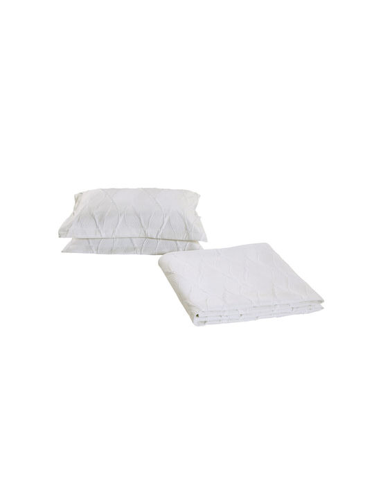 Liolios Home Module Cuvertură Extra-dublu Microsatină Alb 250x240cm