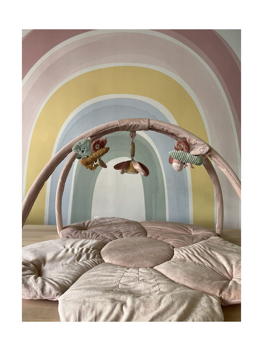 Little Dutch Kids Fabric Wallpaper Rainbow Pink L300xH280cm