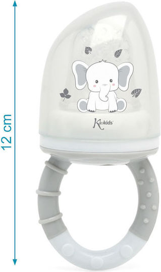 Kiokids Feeder Gray Little Elephant Made of Silicone for 6+ Months