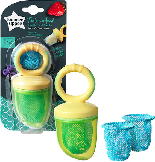 Tommee Tippee Fabric Baby Mesh Feeder Teethe 'n' Feed for 4+ months Yellow