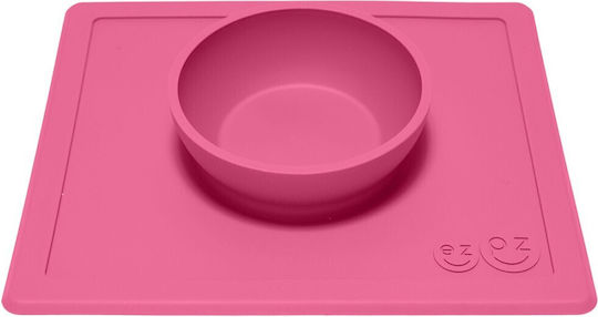 Ezpz Silicone Baby Tray Happy Bowl for 24+ months Pink