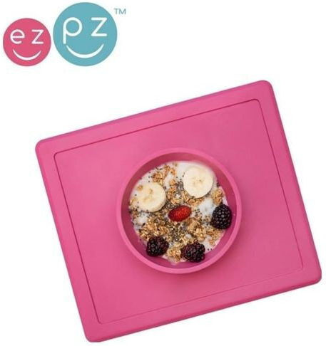 Ezpz Silicone Baby Tray Happy Bowl for 24+ months Pink