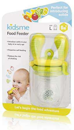 Kidsme Πιπίλα Φαγητού Πράσινη Feeder από Σιλικόνη για 4+ μηνών
