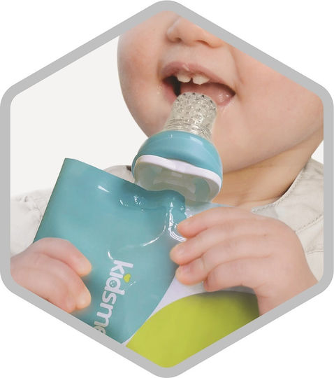 Kidsme Θήκη Τροφίμων Μπλε από Πλαστικό για 4+ μηνών 2τμχ